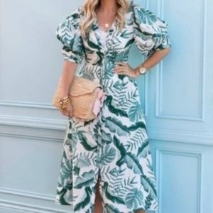 Johanna Ortiz x H&M summer palm print dress